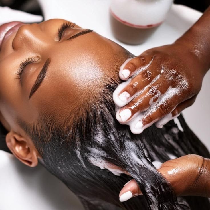 Hydrating scalp and hair care in salon