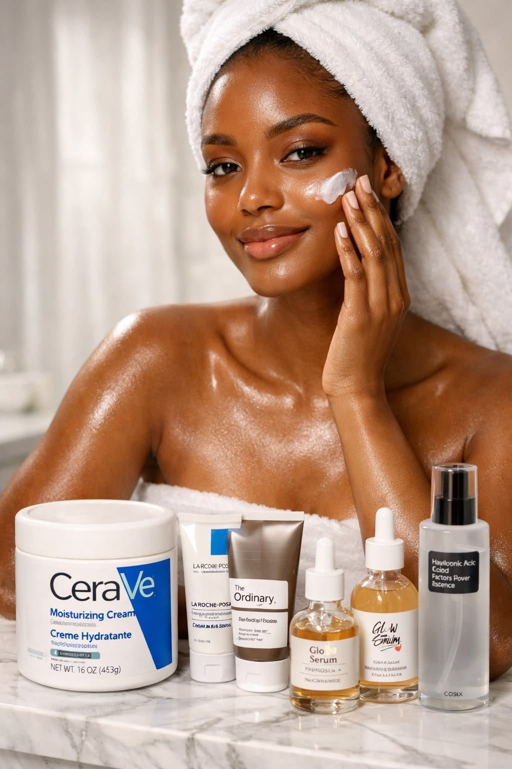 Skincare routine: hydration and glow serums