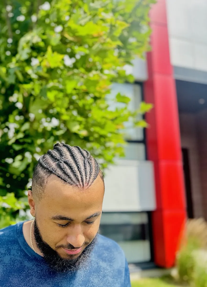 Clean-finish afro braids